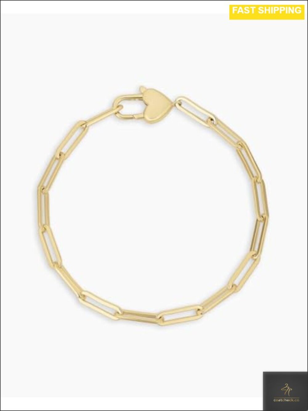 Heart Padlock Bracelet 18K Gold Plated